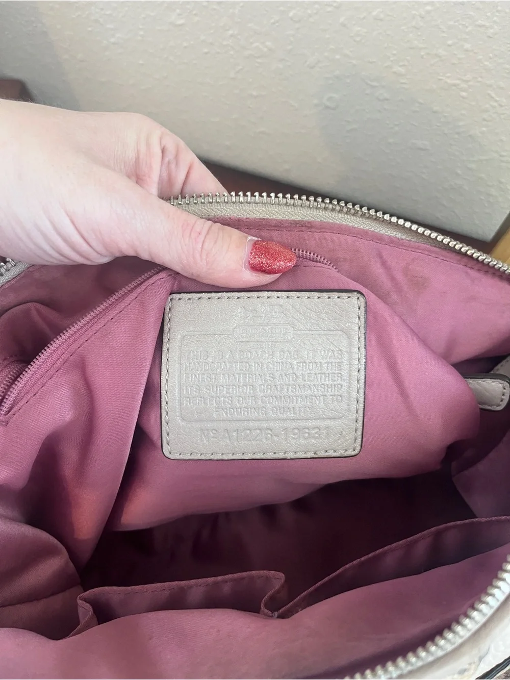 Authentic  Coach Madison Embossed Sophia Satchel in Cream Python style 19631